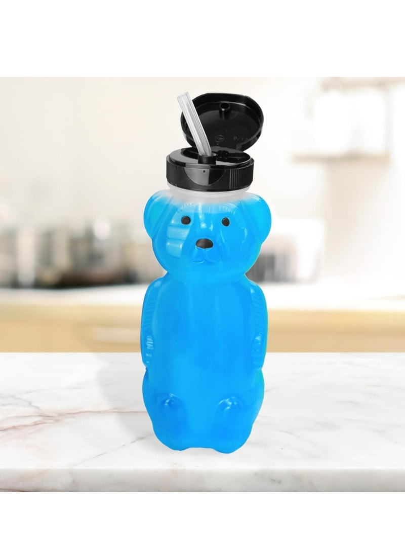 Oasisgalore 3 Pack Honey Bear Straw Cups Sippy Bottles with Flexible Straw  - Image 2