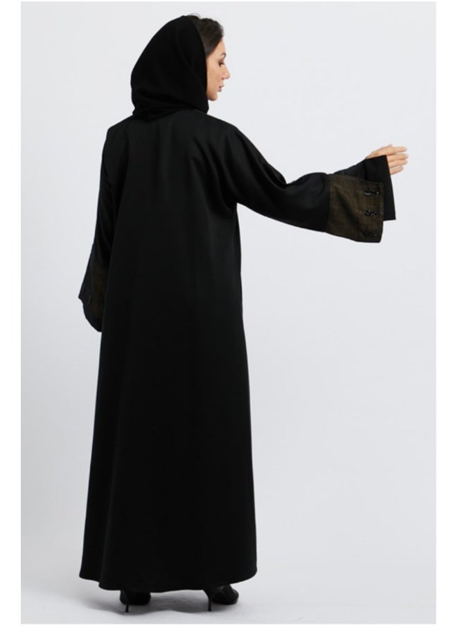 Evva Evva Luxury Saudi Abaya for Women – Elegant Open Front Modest Wear in Premium Fabric – Ideal for Ramadan, Eid, and Everyday Elegance  - Image 4