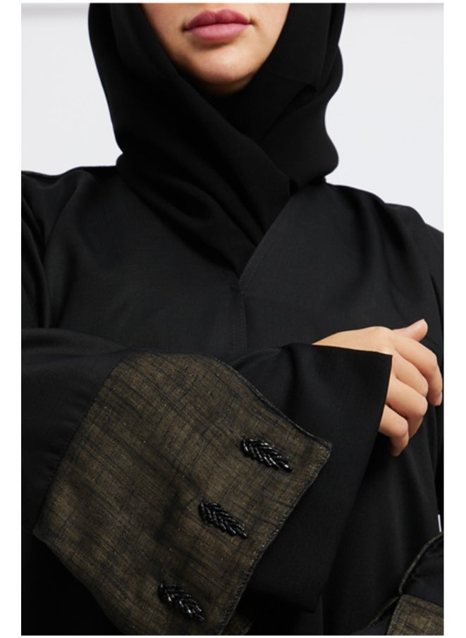 Evva Evva Luxury Saudi Abaya for Women – Elegant Open Front Modest Wear in Premium Fabric – Ideal for Ramadan, Eid, and Everyday Elegance  - Image 2