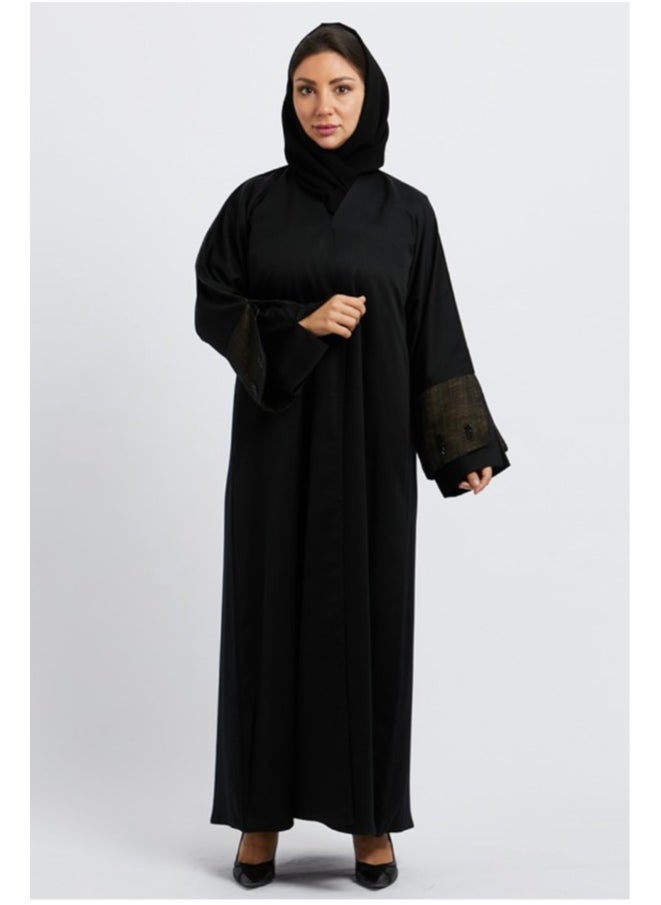 Evva Evva Luxury Saudi Abaya for Women – Elegant Open Front Modest Wear in Premium Fabric – Ideal for Ramadan, Eid, and Everyday Elegance  - Image 1