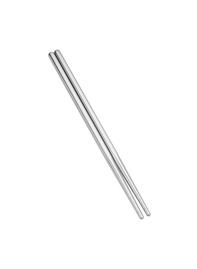 Spot Korean Stainless Steel Chopsticks Square Household Anti-scald Anti-slip Children Adult Stainless Steel Chopsticks Set-Color: 5 Pairs Of Color Cards-Specifications:22.5CM  - Image 5