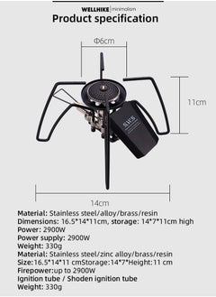 EVEREEN Spider Stove Black Spider Folding Card Stove Camping Tableware Camping Kitchenware Camping Barbecue Stove Gas Stove  - Image 3