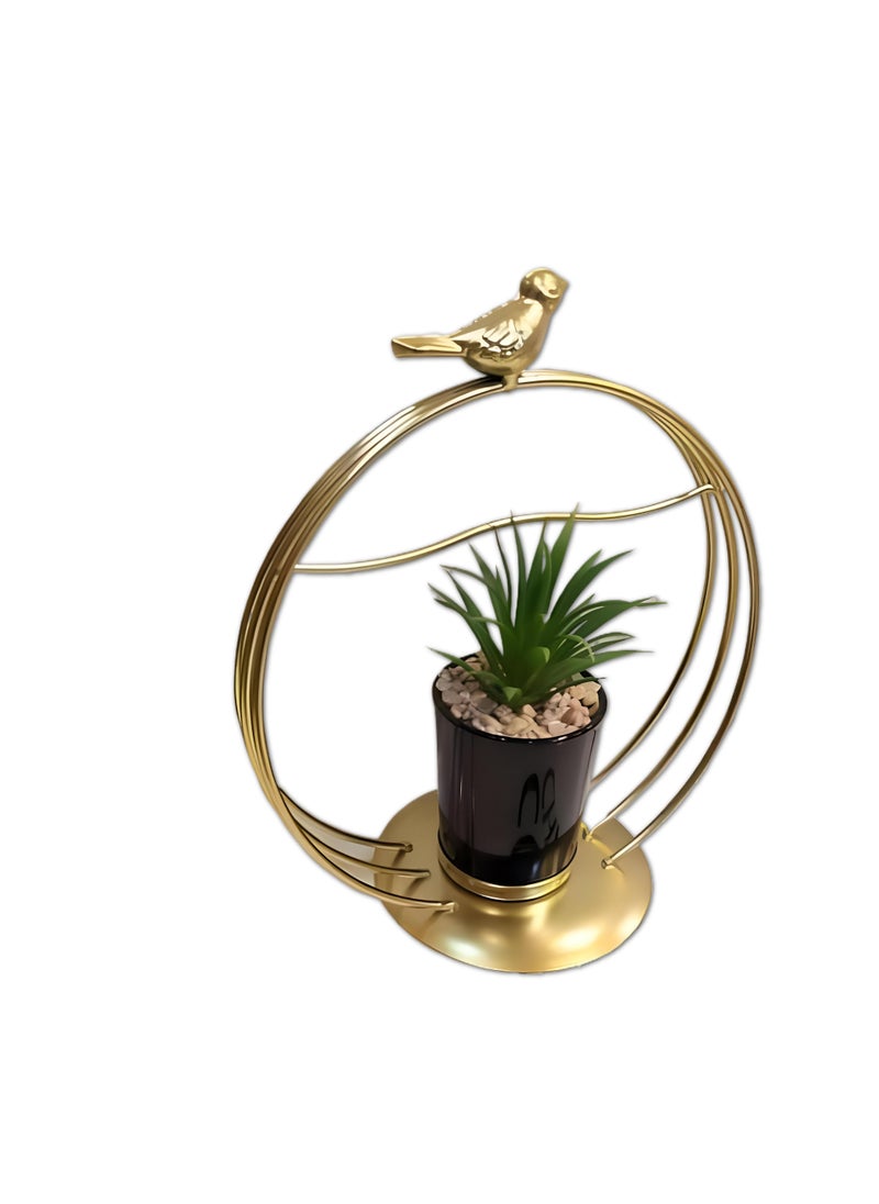 Generic Metal Flower Vase With Intricate Vintage Wheel Design - Perfect For Decorating Living Spaces And Celebrating Special Events Such As Weddings, Christmas, And Romantic Dinners  - Image 1