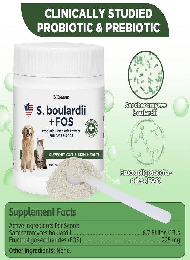 BiKontrun S.boulardii + FOS Pet Probiotic Powder for Dogs & Cats, 6.7 Billion CFU, Gut & Immune Support, Loose Stool & Digestive Upset Relief, Improves Stool Consistency, Skin Health, Veterinarian Recommended - Image 3
