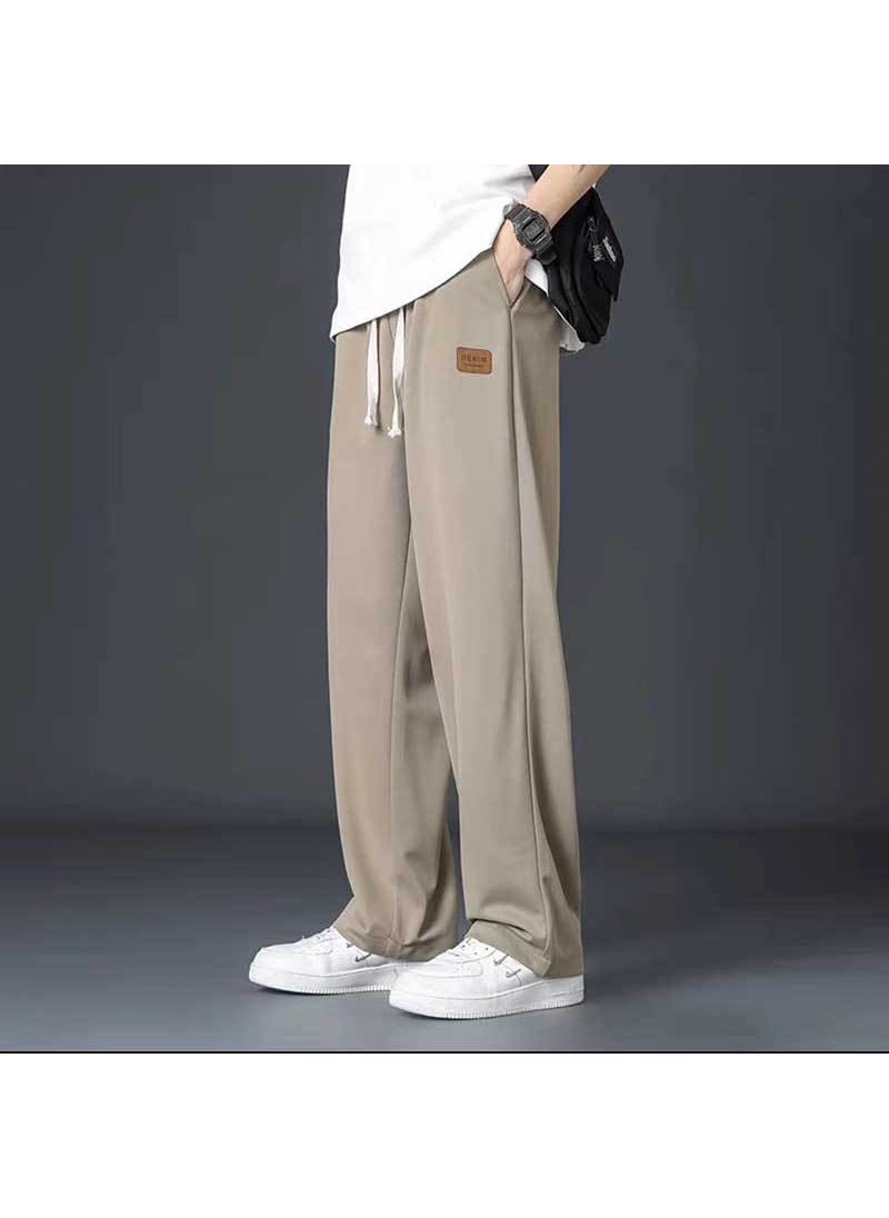 Generic - Spring Autumn Casual Loose Straight Pants for Men Black - Image 1