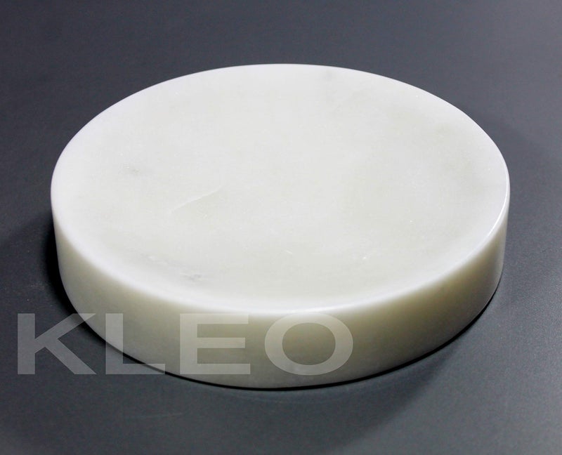 KLEO Soap Dish - Round Design | Natural White Marble Stone | Soap Holder | Soap Tray | Soap Case | Luxury Bath Accessories - Image 5