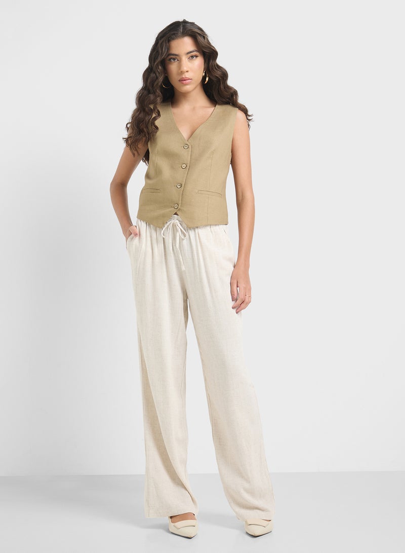 ONLY Drawstring High Waist Pants 32"  - Image 1