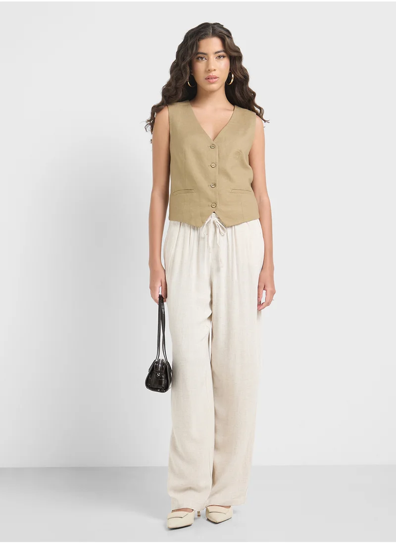 ONLY Drawstring High Waist Pants 32"