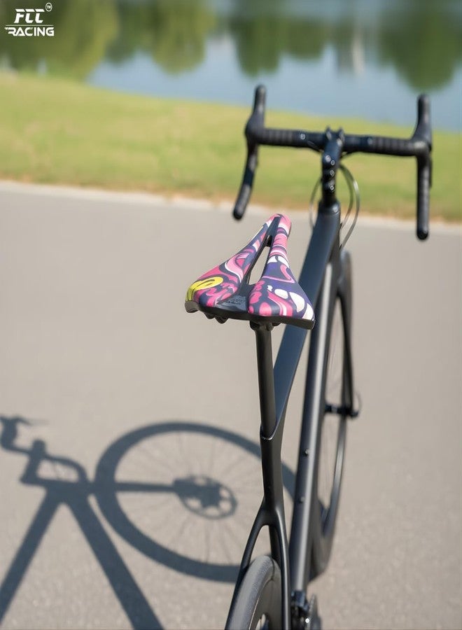 FCCRACING ErgoFit Soft Comfort Bicycle Seat | PU Leather Big Bum Saddle with Dual Shock-Absorbing | Saddle for Bicycle | Style-5 - Image 3