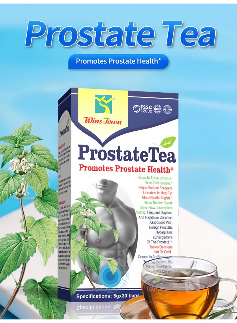 Wins Town Prostate Tea with 5g×30 bags large capacity, tasty for both hot and cold brewing, effectively relieves male urinary discomfort and improves nighttime sleep quality - Image 1