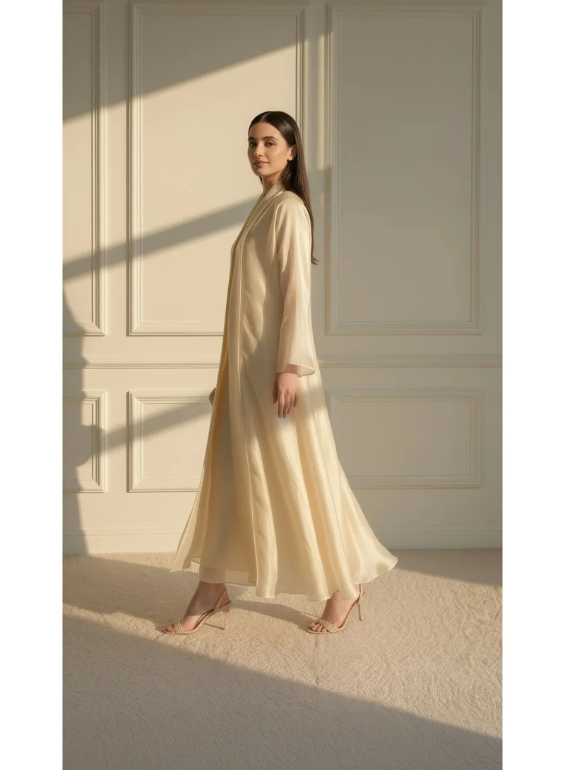 مويستريت Organza Abaya Set with Inner & Headscarf