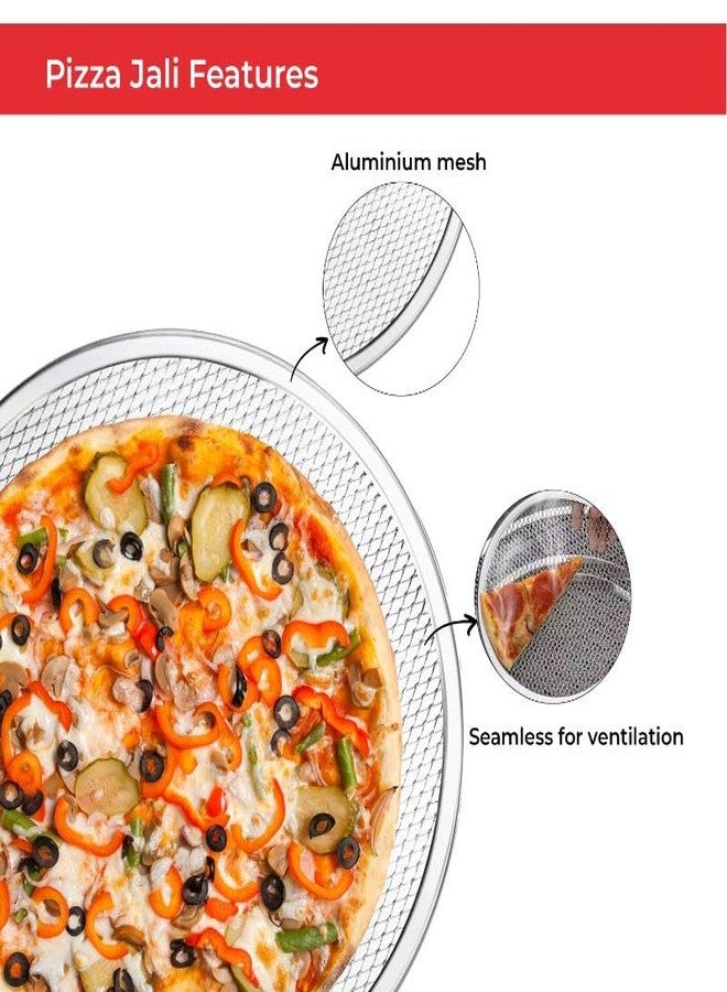 HAZEL Aluminum Pizza Mesh Tray | 12 Inch Round Baking Screen for Crispy Crust - Image 4