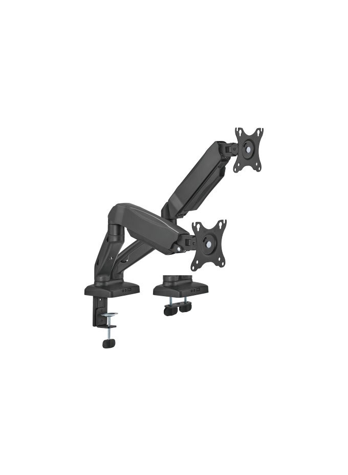 Newstar Dual Monitor Spring-Assisted Arm 17-32″ | Height & Tilt Adjustable, Clamp & Grommet Mount | Supports up to 9 kg per Screen – LDT13-C024E - Image 1