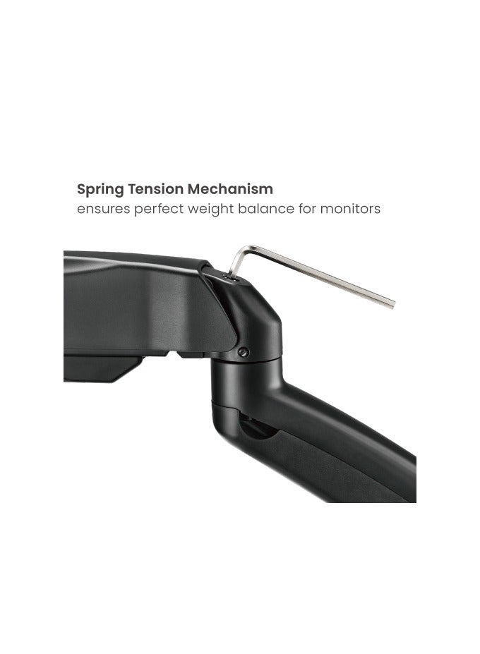 Newstar Dual Monitor Spring-Assisted Arm 17-32″ | Height & Tilt Adjustable, Clamp & Grommet Mount | Supports up to 9 kg per Screen – LDT13-C024E - Image 2