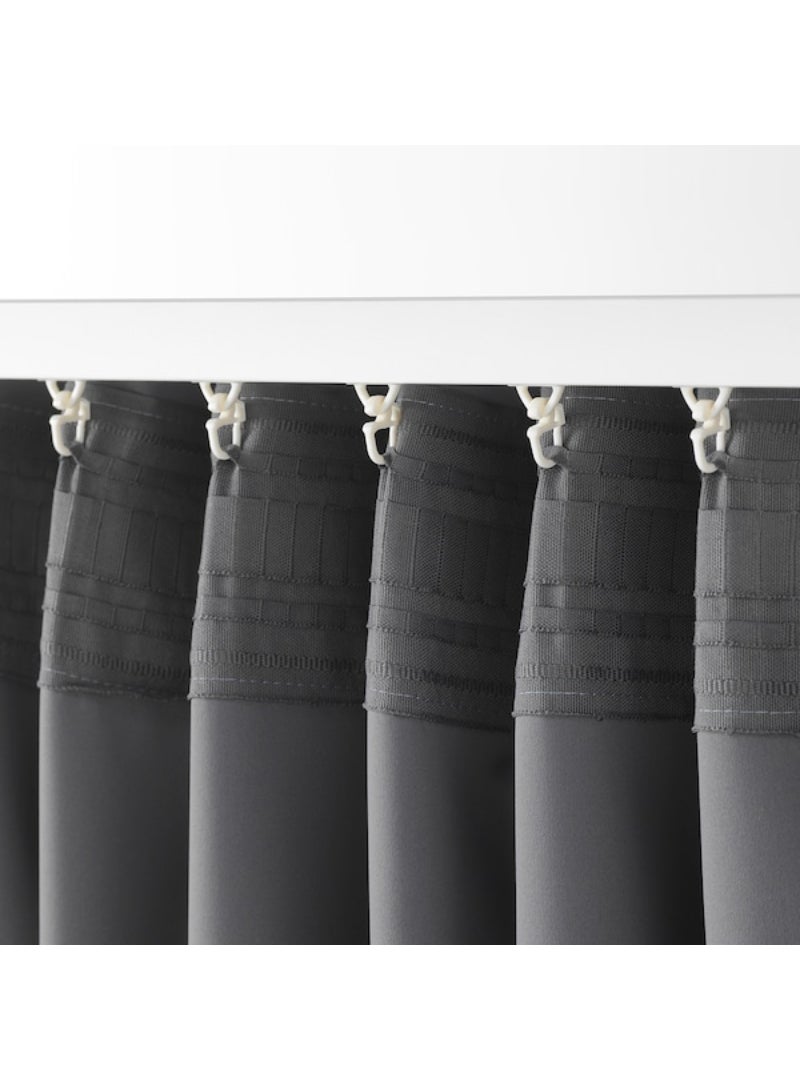 IKEA FRAKTA Block-out curtains - 1 pair - grey - 145x300 cm - Image 3
