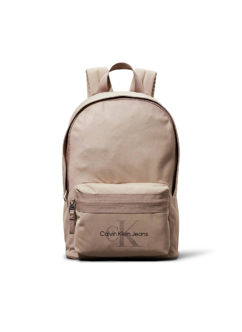 Calvin Klein Jeans - Men's Logo Round Backpack - Recycled Polyester, Beige - Image 1