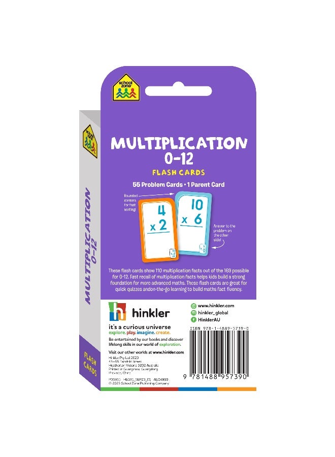 Hinkler School Zone Multiplication 0-12 Flash Cards – Master Math Fast! - Image 5