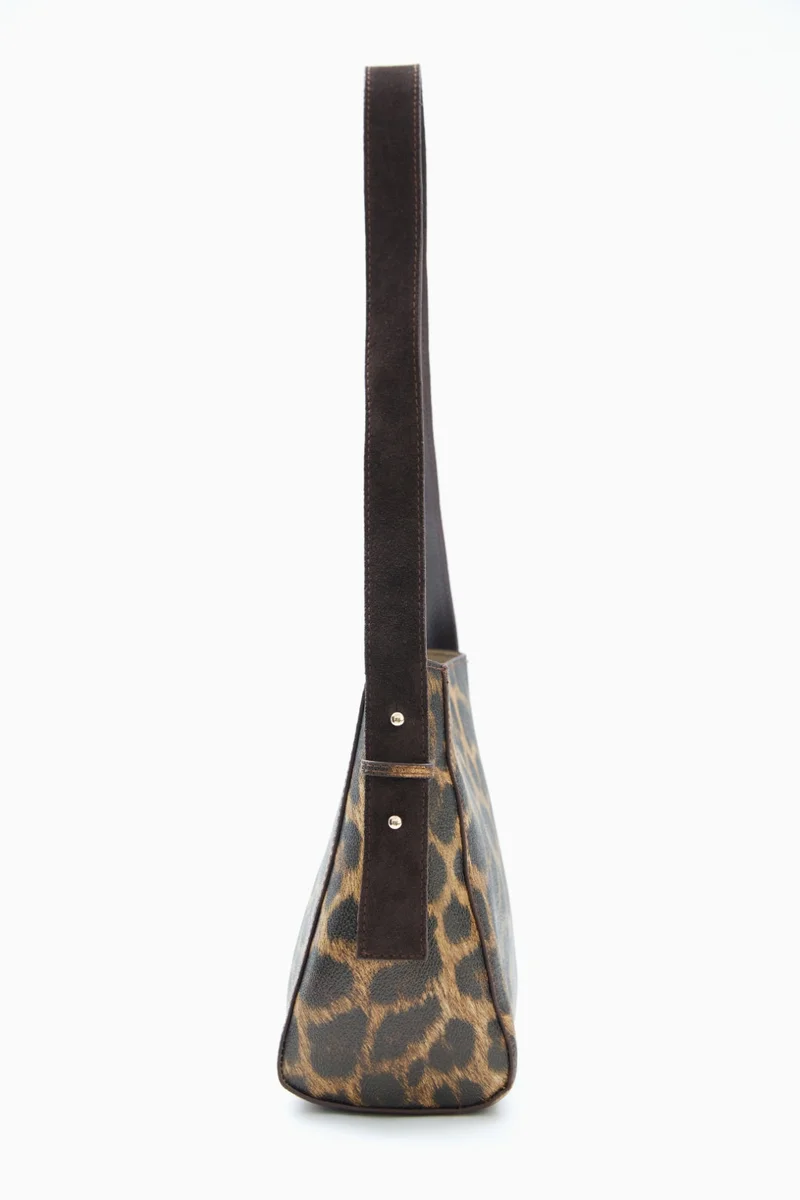 وي كرييت Leopard Print Modern Buckle Shoulder Bag by WECRE8
