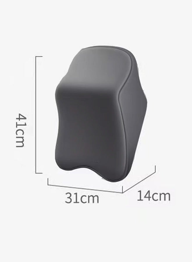 وسادة رقبة لمقعد السيارة لتخفيف آلام الرقبة ودعم العنق، وسادة رقبة لمقعد السيارة مصنوعة من إسفنج ميموري فوم نقي 100% وغطاء قابل للغسل (أسود) - Image 2