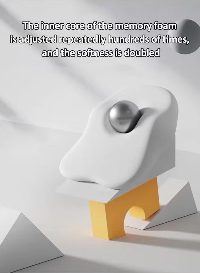 وسادة رقبة لمقعد السيارة لتخفيف آلام الرقبة ودعم العنق، وسادة رقبة لمقعد السيارة مصنوعة من إسفنج ميموري فوم نقي 100% وغطاء قابل للغسل (أسود) - Image 4