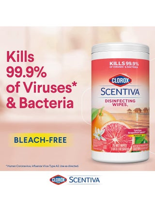 Scentiva Disinfecting Wipes Grapefruit And Orange Blossom - view 3