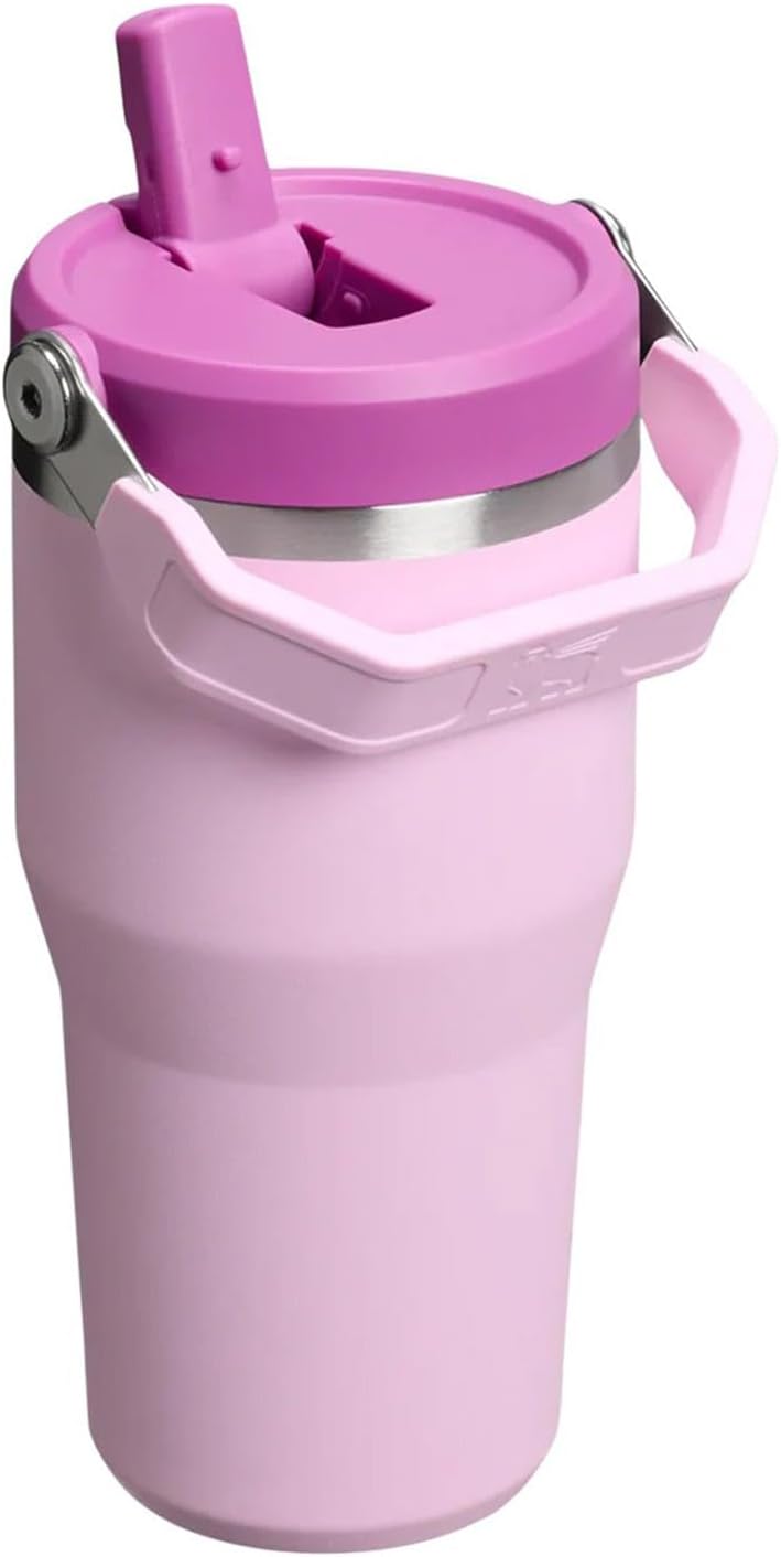 Stanley Ice Flow GO 600ml/20oz Flip Straw Water Bottle - Cherry Blossom - Image 2