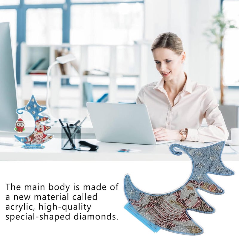 5D Diamond Painting Christmas Tree, Christmas Diamond Art Kit with Special Shaped Acrylic Diamonds, DIY Holiday Home Decoration Craft for Adults and Kids - Image 2