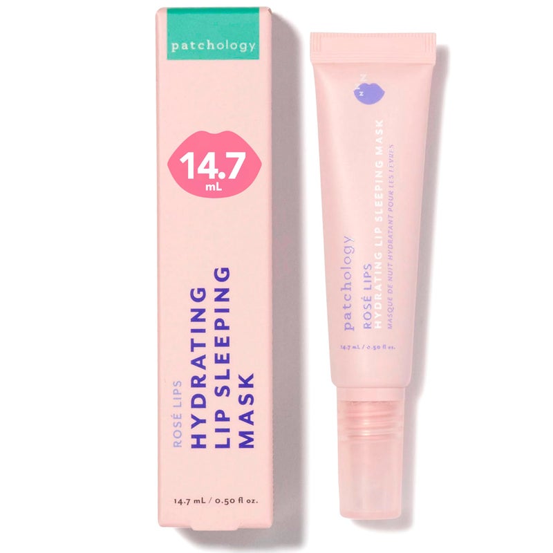 Patchology Ros Lip Sleeping Mask Overnight Lip Mask with Hyaluronic Acid and Resveratrol Hydrating and Repairing Lip Gloss Treatment softens and heals dry cracked lips 147 ml