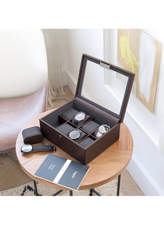 Stackers Stackers Men 8 Piece Watch Box - Brown  - Image 5