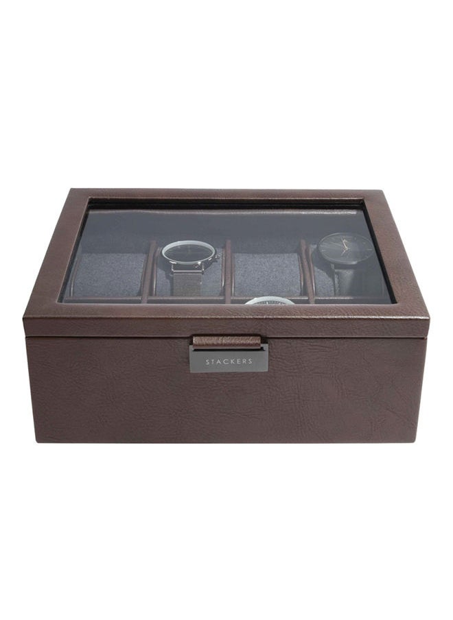 Stackers Stackers Men 8 Piece Watch Box - Brown  - Image 2