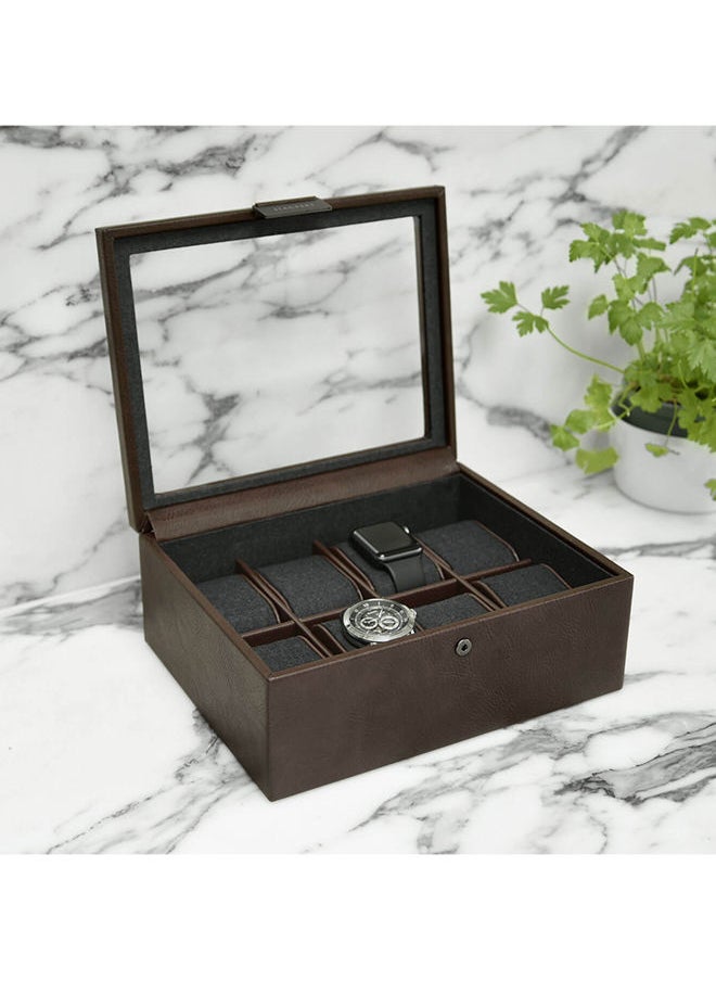 Stackers Stackers Men 8 Piece Watch Box - Brown  - Image 4