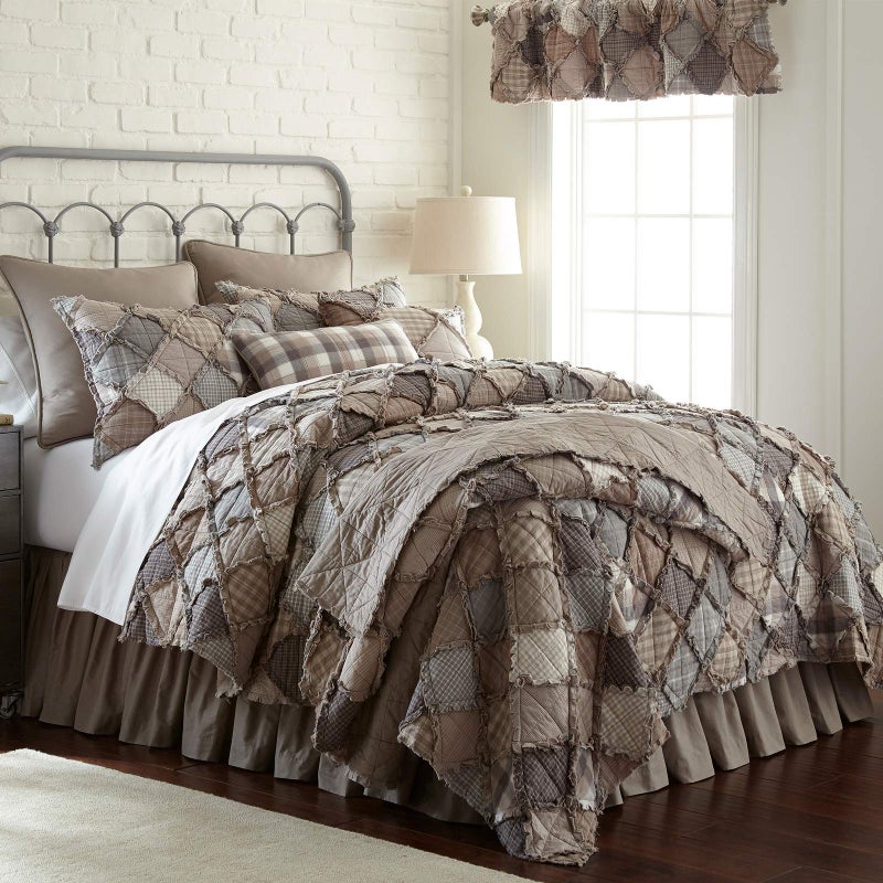 Donna Sharp Donna Sharp King Quilt  Smoky Mountain Cotton Pieced Patchwork Contemporary Quilt  Machine Washable 