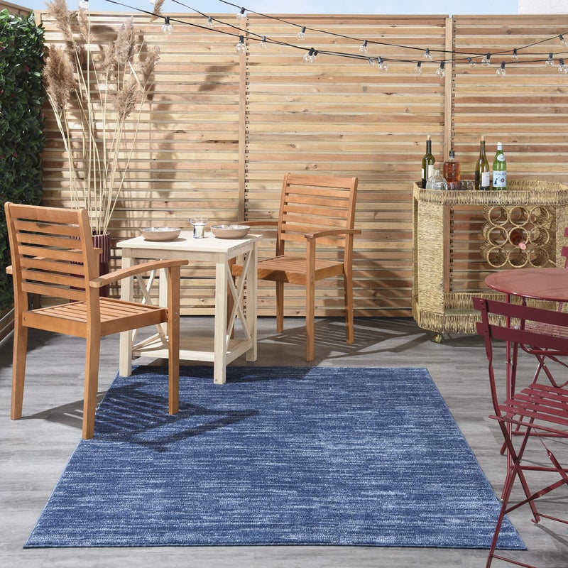 Nourison Home Nourison Essentials Navy Blue 4' x 6' Area Rug - Easy Clean, Non Shedding, Bed Room, Living Room, Dining Room, Kitchen (4' x 6') - Image 4