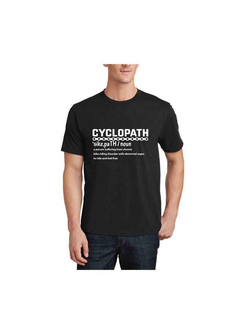Cycling Theme Printed Unisex T-Shirt – “Cyclopath” Graphic Cotton Tee For Adults | Round Neck,Short Sleeve | Fun Gift For Bikers & Cycling Lovers  - Image 1