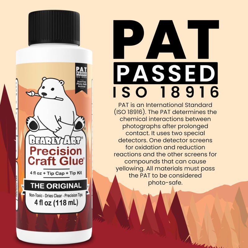 Bearly Art Precision Craft Glue - The Original - 4fl oz - Tip Kit Included - Dries Clear - Metal Tip - Wrinkle Resistant - Flexible and Crack Resistant - Strong Hold Adhesive - Made in USA - Image 5