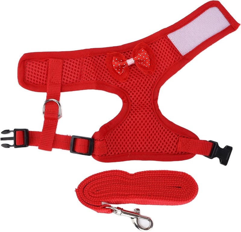 Adjustable Mesh Chicken Harness And Leash Red M For Outdoor Hen Walking Duck Care - Image 1