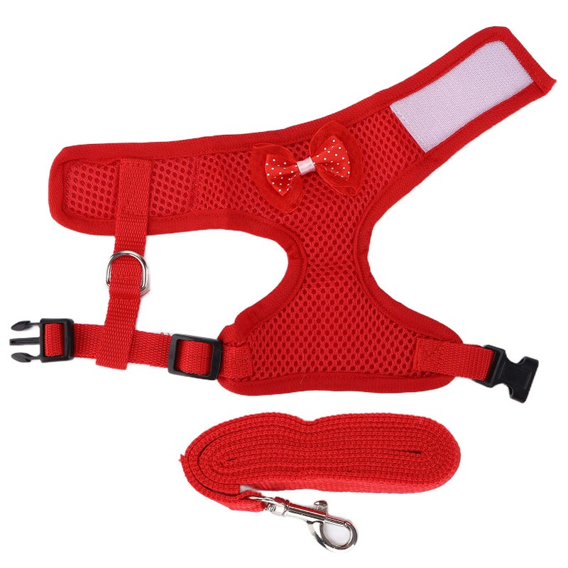 Adjustable Mesh Chicken Harness And Leash Red M For Outdoor Hen Walking Duck Care - Image 2