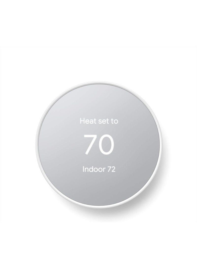 Google Nest 4th Gen Programmable Smart Wi-Fi Thermostat for Home GA01334-US – Snow - Image 1