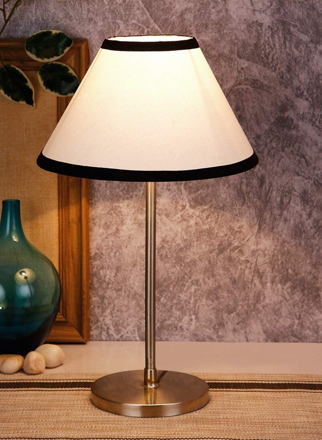 AMDHOME Conical Multicolor Cotton Shade Table Lamp with Steel Base-(Home Décor)-10x16.3 Inches - Image 1