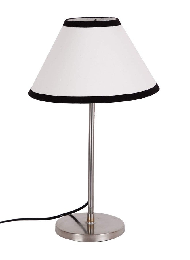 AMDHOME Conical Multicolor Cotton Shade Table Lamp with Steel Base-(Home Décor)-10x16.3 Inches - Image 3