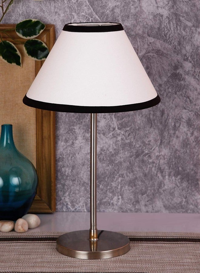 AMDHOME Conical Multicolor Cotton Shade Table Lamp with Steel Base-(Home Décor)-10x16.3 Inches - Image 2