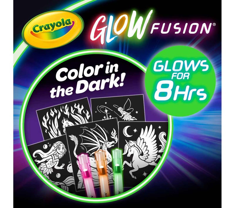 Crayola Glow Fusion Mythical Creatures Marker Coloring Set - Image 2