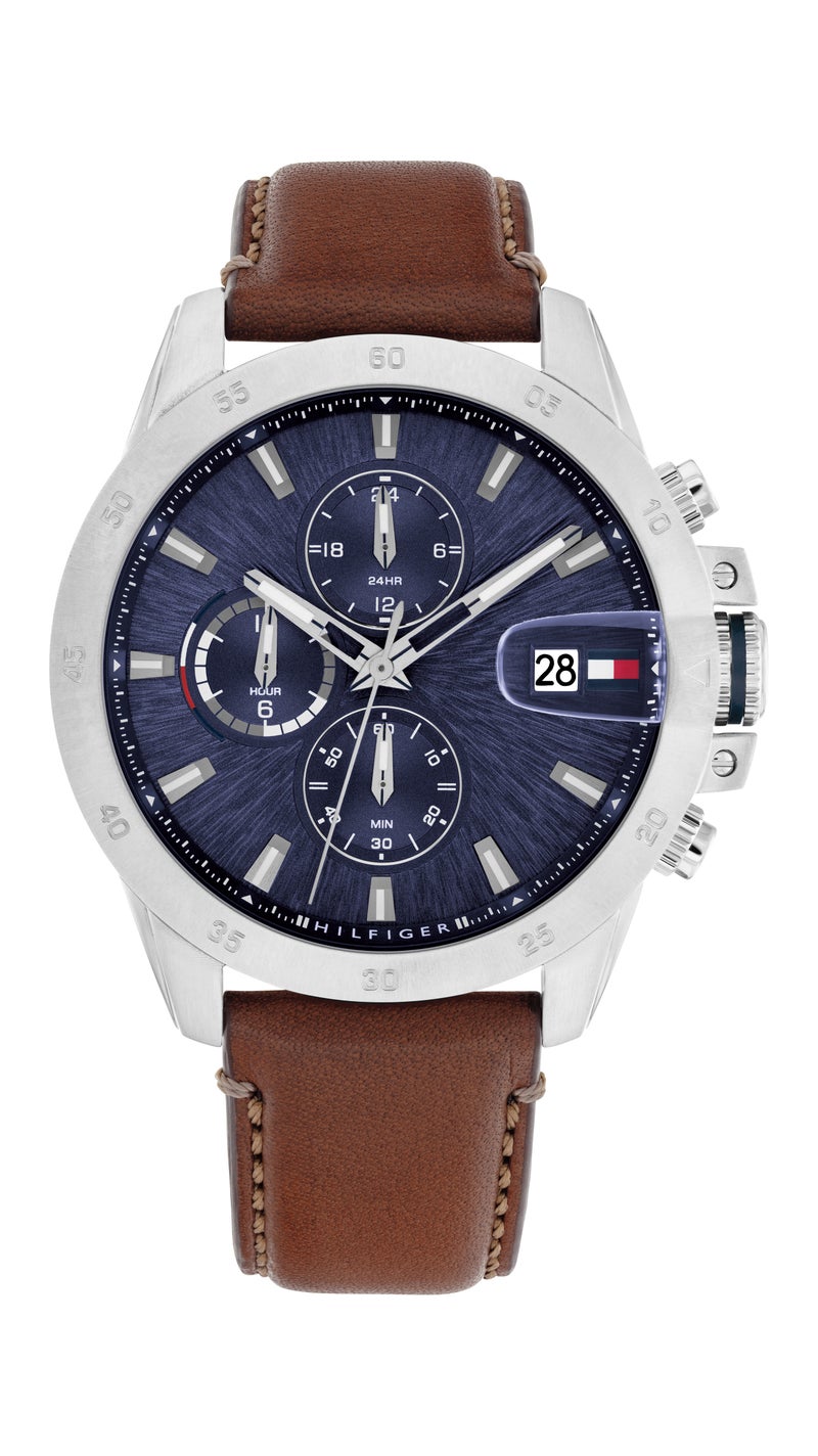 TOMMY HILFIGER Round Multifunction Men'S Stainless Steel Case  Watch - Image 3