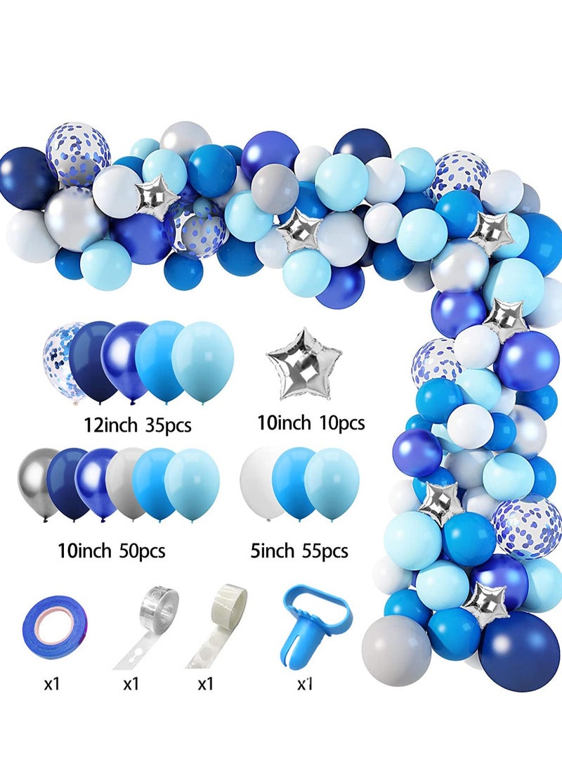 Excefore Navy Blue Silver Balloons Arch Kit 144 PCS Balloon Garland - Image 4