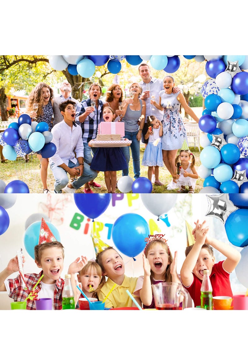 Excefore Navy Blue Silver Balloons Arch Kit 144 PCS Balloon Garland - Image 2