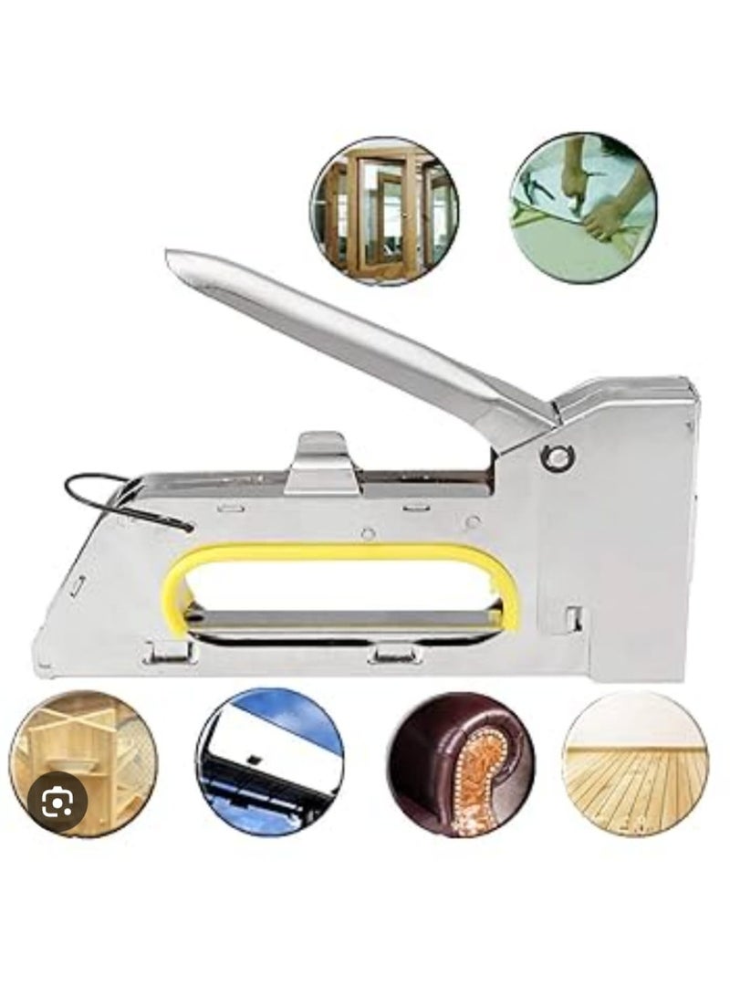 Heavy Duty Manual Staple Gun for Upholstery, Wood, and Leather – Durable Steel Body with Comfortable Rubber Grip Handle - Image 2