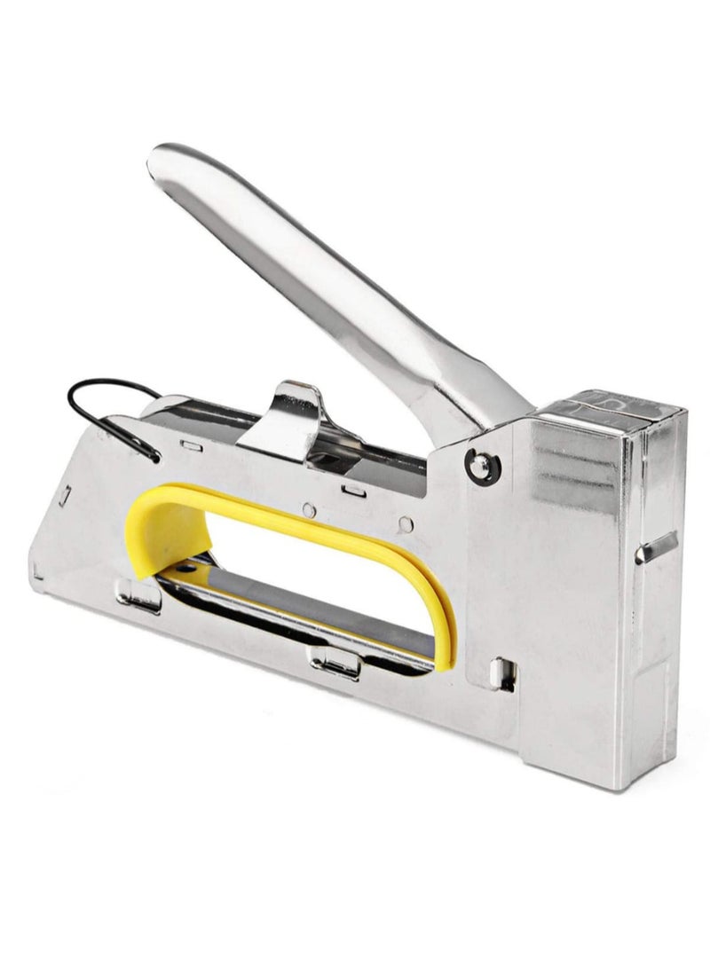 Heavy Duty Manual Staple Gun for Upholstery, Wood, and Leather – Durable Steel Body with Comfortable Rubber Grip Handle - Image 1