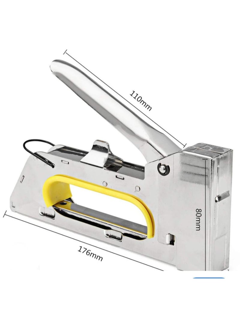 Heavy Duty Manual Staple Gun for Upholstery, Wood, and Leather – Durable Steel Body with Comfortable Rubber Grip Handle - Image 3