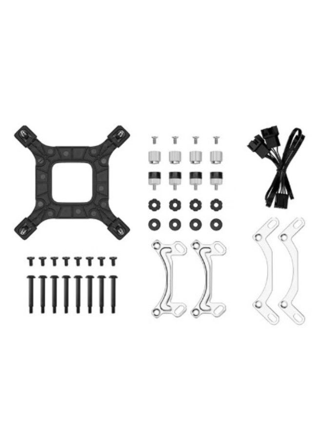 DEEPCOOL LE240 V2 Liquid CPU Cooler, 240mm Aluminum Radiator, 120mm Hydro Bearing Fans, Addressable RGB LED, 410mm Tubing, 2500-3400 RPM Pump Speed, 4-Pin PWM Connector, Anti-Leak Technology, Compatible with Intel LGA 1700/1200/1151 & AMD AM5/AM4, Black | R-LE240-BKAMMC-G-2 - Image 5