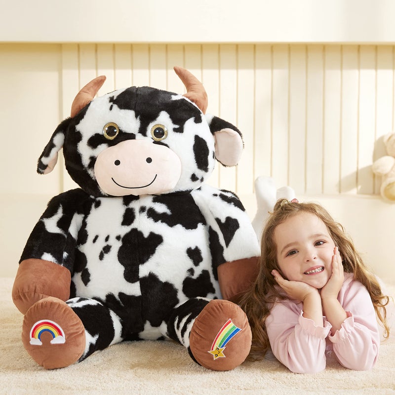 EARTHSOUND Giant Cow Stuffed Animal Plush Toy30 inches Large Jumbo Cute Soft ToysBig Size Huge Fluffy Plushy Oversized Fat PlushieGifts for Kids - Image 3